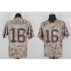 Cheap Joe Montana 49ers Jersey From China #16 USMC Camo