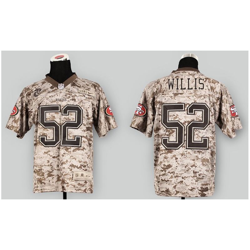 Cheap Patrick Willis 49ers Jersey From China #52 USMC Camo