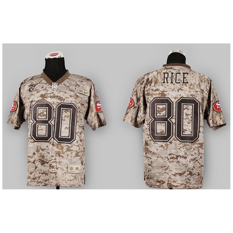 Cheap Jerry Rice 49ers Jersey From China #80 USMC Camo