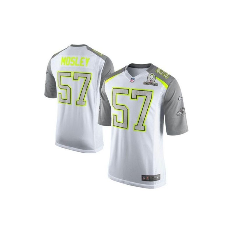 Cheap CJ Mosley Ravens Jersey From China #57 White 2015 Pro Bowl