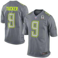 Cheap Justin Tucker Ravens Jersey From China #9 Grey 2015 Pro Bowl