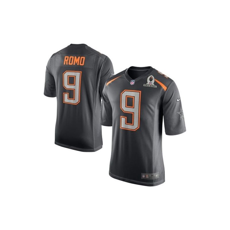 Cheap Tony Romo Cowboys Jersey From China #9 Dark Grey 2015 Pro Bowl