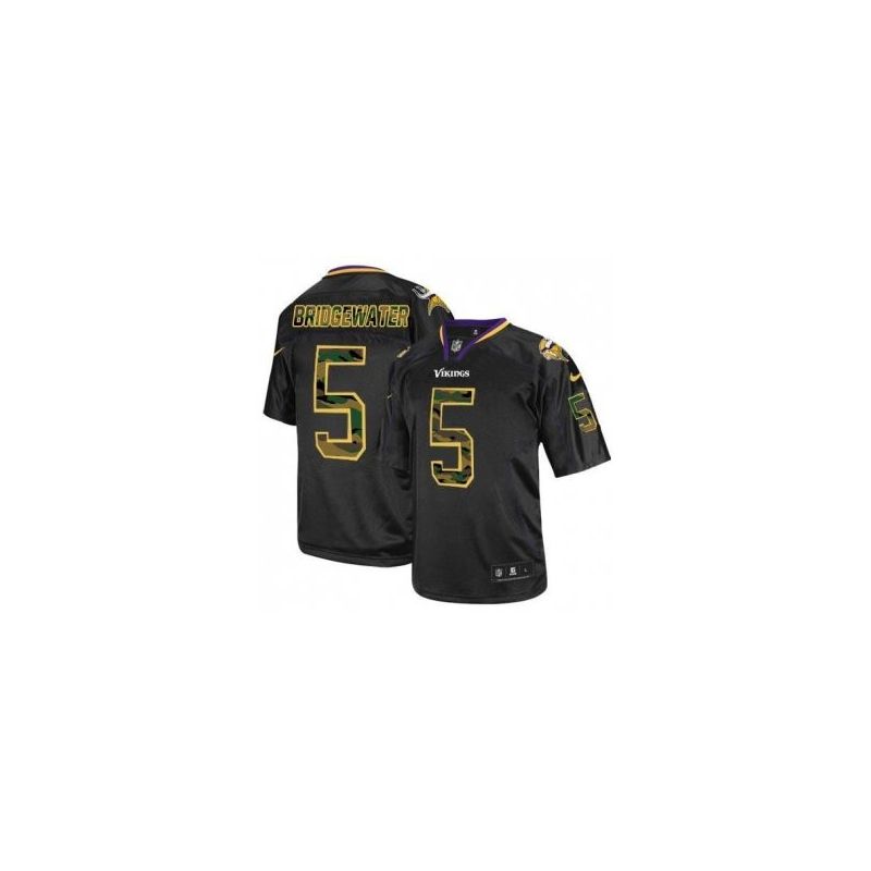 Cheap Teddy Bridgewater Vikings Jersey From China #5 Camo Fashion