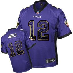 Cheap Jacoby Jones Ravens Jersey From China #12 Purple Drfit Fashion I