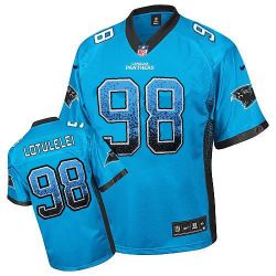 Cheap Star Lotulelei Panthers Jersey From China #98 Blue Drfit Fashion I