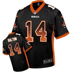 Cheap Andy Dalton Bengals Jersey From China #14 Black Drfit Fashion I