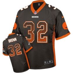 Cheap Jim Brown Browns Jersey From China #32 Brown Drfit Fashion I