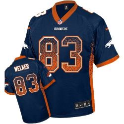 Cheap Wes Welker Broncos Jersey From China #83 Blue Drfit Fashion I