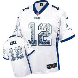 Cheap Andrew Luck Colts Jersey From China #12 White Drfit Fashion I