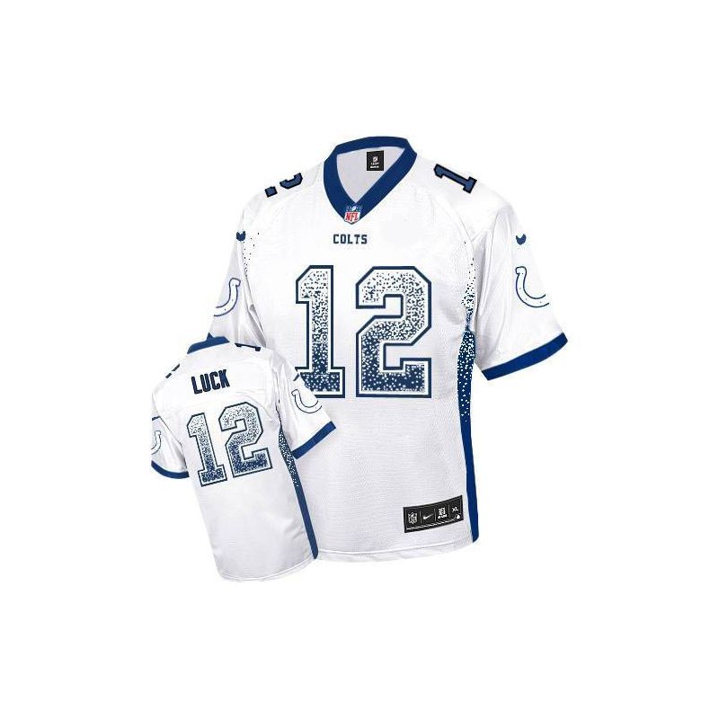 Cheap Andrew Luck Colts Jersey From China #12 White Drfit Fashion I