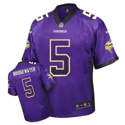 Cheap Teddy Bridgewater Vikings Jersey From China #5 Purple Drfit Fashion I