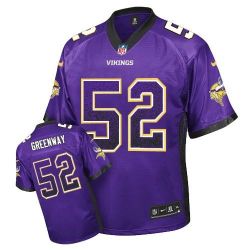 Cheap Chad Greenway Vikings Jersey From China #52 Purple Drfit Fashion I