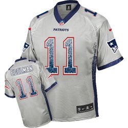Cheap Julian Edelman Patriots Jersey From China #11 Grey Drfit Fashion I