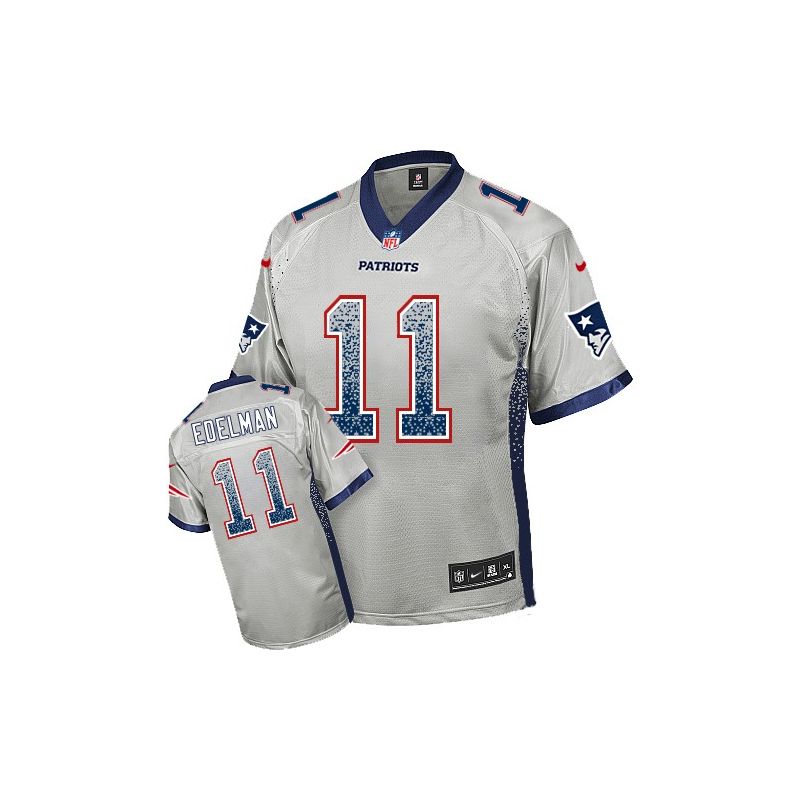 Cheap Julian Edelman Patriots Jersey From China #11 Grey Drfit Fashion I Cheap Julian Edelman Patriots Jersey From China #11 Grey Drfit Fashion I