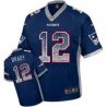 Cheap Tom Brady Patriots Jersey From China #12 Blue Drfit Fashion I