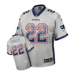 Cheap Stevan Ridley Patriots Jersey From China #22 Grey Drfit Fashion I