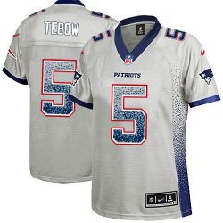 Cheap Tim Tebow Patriots Jersey From China #5 Grey Drfit Fashion I