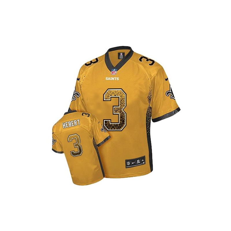 Cheap Bobby Hebert Saints Jersey From China #3 Gold Drfit Fashion I Cheap Bobby Hebert Saints Jersey From China #3 Gold Drfit Fashion I