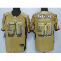 Cheap Stephone Anthony Saints Jersey From China #50 Gold Drfit Fashion I
