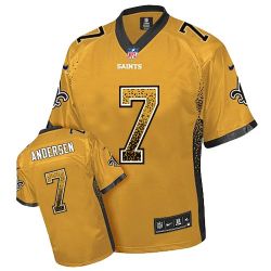 Cheap Morten Andersen Saints Jersey From China #7 Gold Drfit Fashion I