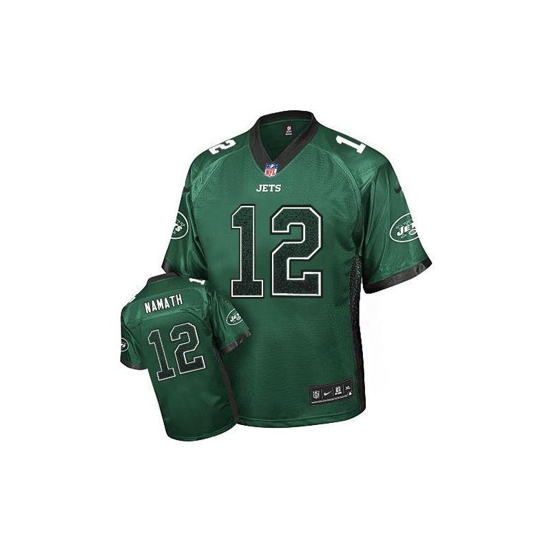 Cheap Joe Namath Jets Jersey From China #12 Green Drfit Fashion I