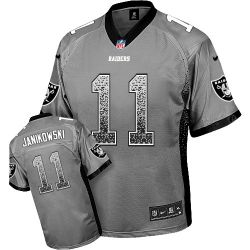 Cheap Sebastian Janikowski Raiders Jersey From China #11 Grey Drfit Fashion I
