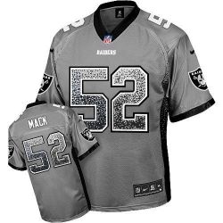 Cheap Khalil Mack Raiders Jersey From China #52 Grey Drfit Fashion I