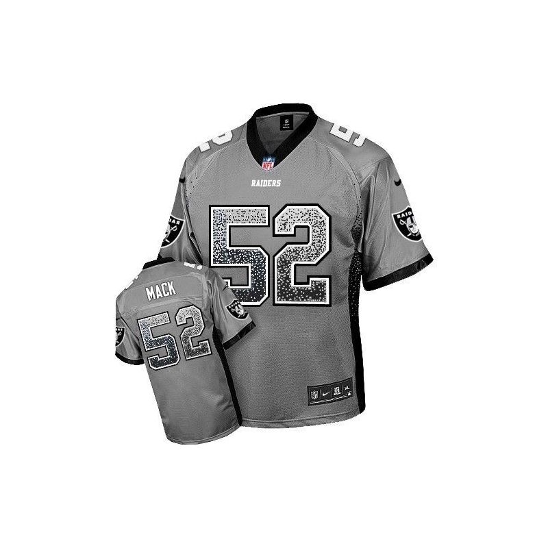 Cheap Khalil Mack Raiders Jersey From China #52 Grey Drfit Fashion I Cheap Khalil Mack Raiders Jersey From China #52 Grey Drfit Fashion I