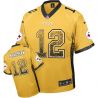 Cheap Terry Bradshaw Steelers Jersey From China #12 Gold Drfit Fashion I