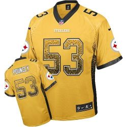 Cheap Maurkice Pouncey Steelers Jersey From China #53 Gold Drfit Fashion I