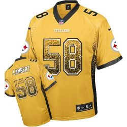 Cheap Jack Lambert Steelers Jersey From China #58 Gold Drfit Fashion I