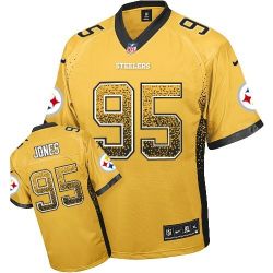 Cheap Jarvis Jones Steelers Jersey From China #95 Gold Drfit Fashion I