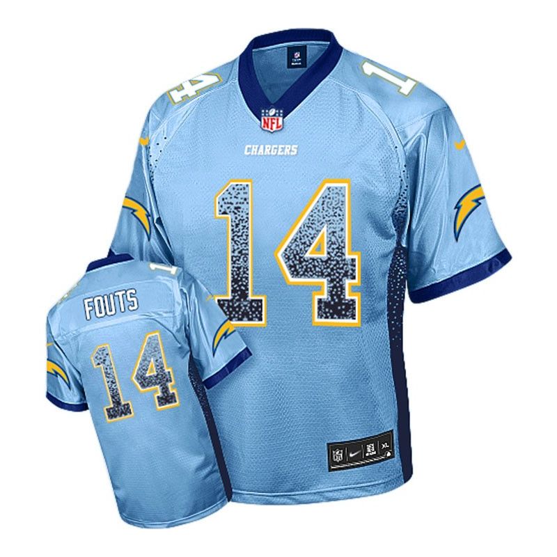 Cheap Dan Fouts Chargers Jersey From China #14 Light Blue Drfit Fashion I Cheap Dan Fouts Chargers Jersey From China #14 Light Blue Drfit Fashion I