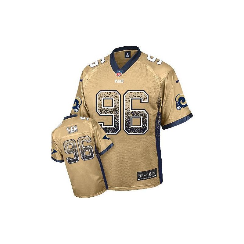 Cheap Michael Sam Rams Jersey From China #96 Gold Drfit Fashion I