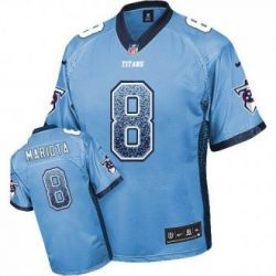 Cheap Marcus Mariota Titans Jersey From China #8 Light Blue Drfit Fashion I