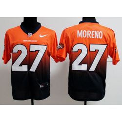 Cheap Knowshon Moreno Broncos Jersey From China #27 Orange Drfit Fashion
