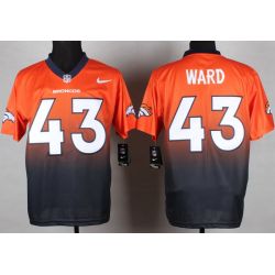 Cheap TJ Ward Broncos Jersey From China #43 Orange-Blue Drfit Fashion