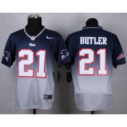 Cheap Malcolm Butler Patriots Jersey From China #21 Blue-White Drfit Fashion