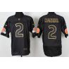 Cheap Johnny Manziel Browns Jersey From China #2 Gold Lettering
