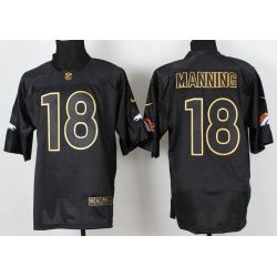 Cheap Peyton Manning Broncos Jersey From China #18 Gold Lettering