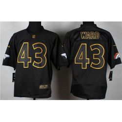 Cheap TJ Ward Broncos Jersey From China #43 Gold Lettering