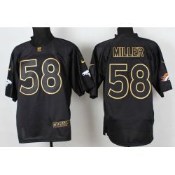 Cheap Von Miller Broncos Jersey From China #58 Gold Lettering