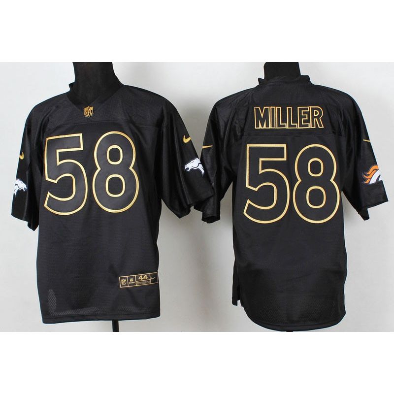 Cheap Von Miller Broncos Jersey From China #58 Gold Lettering Cheap Von Miller Broncos Jersey From China #58 Gold Lettering