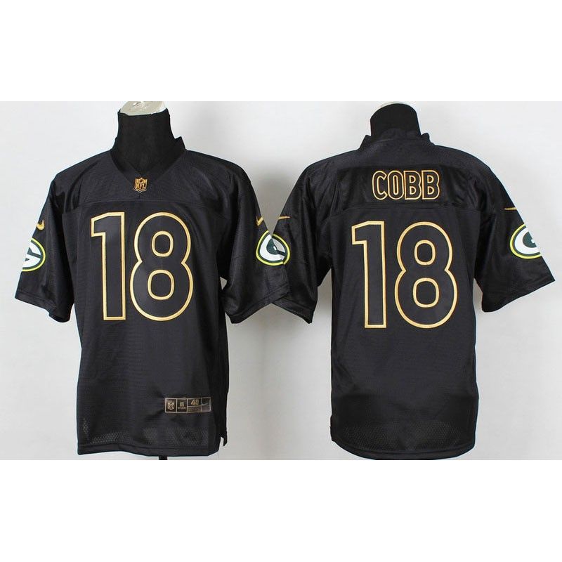 Cheap Randall Cobb Packers Jersey From China #18 Gold Lettering