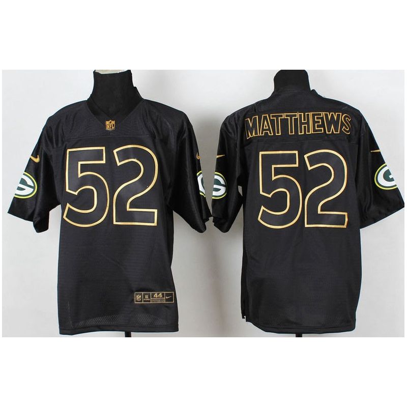 Cheap Clay Matthews Packers Jersey From China #52 Gold Lettering