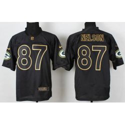 Cheap Jordy Nelson Packers Jersey From China #87 Gold Lettering