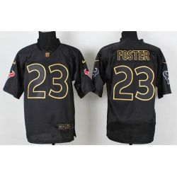 Cheap Arian Foster Texans Jersey From China #23 Gold Lettering