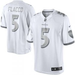 Cheap Joe Flacco Ravens Jersey From China #5 Platinum
