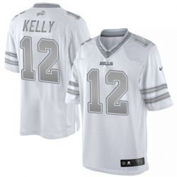 Cheap Jim Kelly Bills Jersey From China #12 Platinum