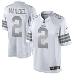 Cheap Johnny Manziel Browns Jersey From China #2 Platinum